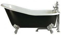 Magliezza Чугунная ванна Gracia Nero 170x76 (ножки хром)